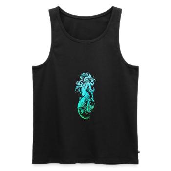 Meerjungfrau Seejungfrau Nixe Märchen - Männer Premium Bio Tank Top - Schwarz - Vorne - Michal (187cm)