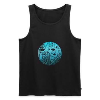 Meerjungfrau Seejungfrau Nixe Märchen - Männer Premium Bio Tank Top - Schwarz - Vorne - Michal (187cm)