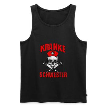 Krankenschwester Kranke Schwester Spritze Geschenk - Männer Premium Bio Tank Top - Schwarz - Vorne - Michal (187cm)