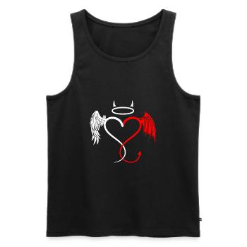 Docteur infirmière infirmière Angel Devil Gift - Débardeur bio Premium Homme - noir - Devant - Michal (187cm)