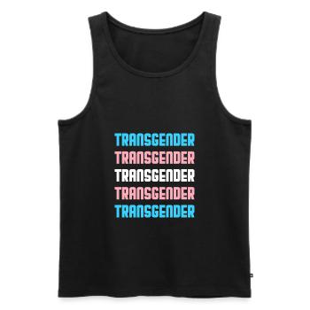 Transgender Flag Trans Pride LGBTQ - Männer Premium Bio Tank Top - Schwarz - Vorne - Michal (187cm)