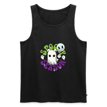 Spooky Season Halloween Ghosts Ghosts - Men's Premium Organic Tank Top - black - Front - Michal (187cm)