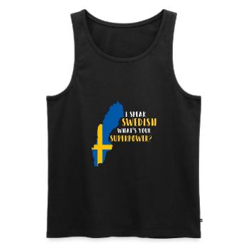 Schweden Patriot Geschenk Flagge Skandinavien - Männer Premium Bio Tank Top - Schwarz - Vorne - Michal (187cm)