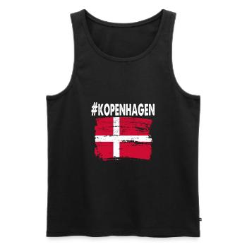 Copenhague T-shirt Danemark - Débardeur bio Premium Homme - noir - Devant - Michal (187cm)