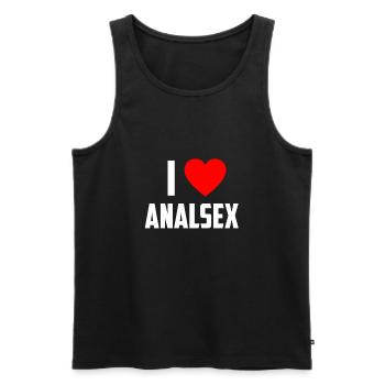 Anal Anal Drôle - Débardeur bio Premium Homme - noir - Devant - AI Model Male 178 light (178cm)