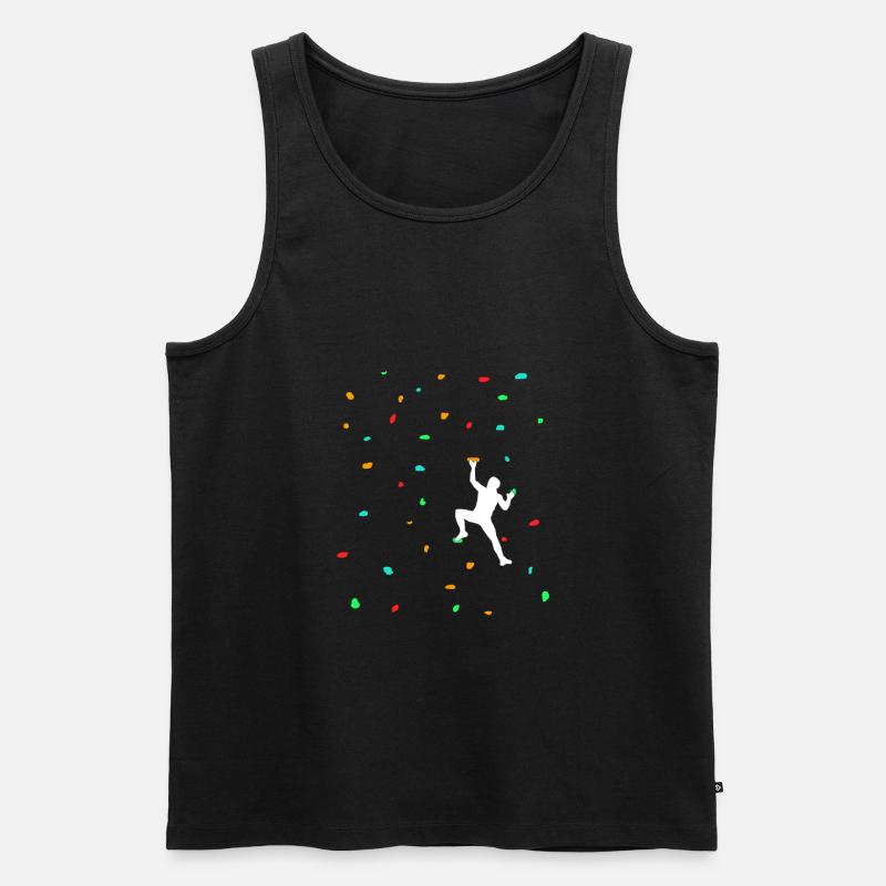 Klettern Karabiner Kletterer Geschenk - Männer Premium Bio Tank Top - Schwarz