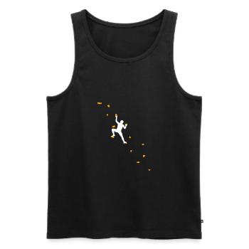 Klettern Kletterwand Kletter Karabiner - Männer Premium Bio Tank Top - Schwarz - Vorne - AI Model Male 178 light (178cm)