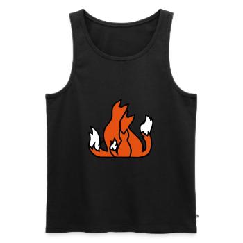 Fox family fox family gift idea gift idea - Men's Premium Organic Tank Top - black - Front - AI Model Male 178 light (178cm)