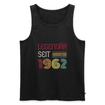 Legendär Seit 1962 Jahr Retro 62er Jahrgang - Männer Premium Bio Tank Top - Schwarz - Vorne - Michal (187cm)