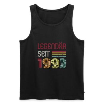 Legendär Seit 1993 Jahr Retro 93er Jahrgang - Männer Premium Bio Tank Top - Schwarz - Vorne - Michal (187cm)