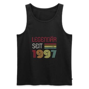 Legendär Seit 1997 Jahr Retro 97er Jahrgang - Männer Premium Bio Tank Top - Schwarz - Vorne - Michal (187cm)