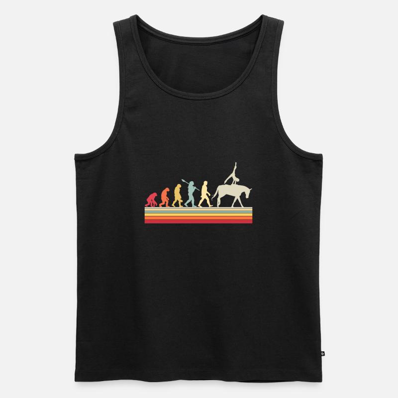 Equestrian Vaulting Evolution Horseback Riding - Männer Premium Bio Tank Top - Schwarz