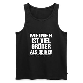 Hund Hundewiese Hundetrainer dog-memes Fellfarbe - Männer Premium Bio Tank Top - Schwarz - Vorne - AI Model Male 178 light (178cm)