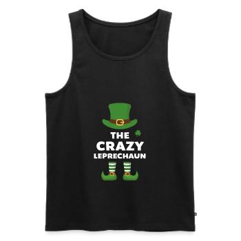 Le Crazy Leprechaun - Débardeur bio Premium Homme - noir - Devant - Michal (187cm)