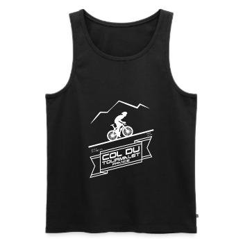 Col Du Tourmalet Road Vélo Tour Hobby - Débardeur bio Premium Homme - noir - Devant - AI Model Male 178 light (178cm)
