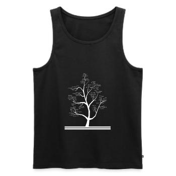 Computer Science Teacher Binary Code Tree Structure Gift - Men's Premium Organic Tank Top - black - Front - AI Model Male 178 light (178cm)