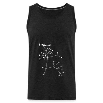 Darwin Tree of Life Sciences Biology - Men's Premium Organic Tank Top - charcoal grey - Front - Alexander (188cm)