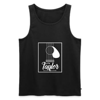 Taylor Electronic Guitar Musician Instrument - Men's Premium Organic Tank Top - black - Front - Michal (187cm)