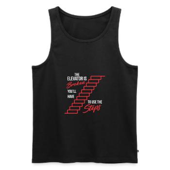 Anonyme Alkoholiker Der Aufzug ist kaputt Genesung - Männer Premium Bio Tank Top - Schwarz - Vorne - AI Model Male 178 light (178cm)