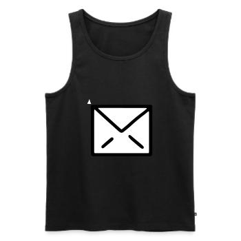 Letter letter symbol letter icon envelope message - Men's Premium Organic Tank Top - black - Front - AI Model Male 178 light (178cm)