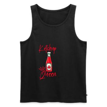 Ketchup Queen 3 - Männer Premium Bio Tank Top - Schwarz - Vorne - Michal (187cm)