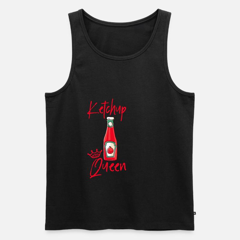 Ketchup Queen 3 - Männer Premium Bio Tank Top - Schwarz