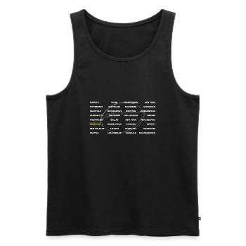 Football Cities Green Bay - Männer Premium Bio Tank Top - Schwarz - Vorne - Michal (187cm)