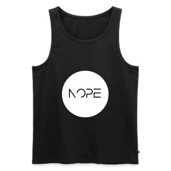 Nope - Männer Premium Bio Tank Top - Schwarz - Vorne - Michal (187cm)