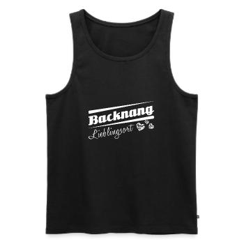Backnang - Lieblingsort mit Stadtnamen - Männer Premium Bio Tank Top - Schwarz - Vorne - Michal (187cm)