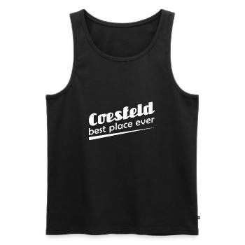 Coesfeld - Stadt best place ever - Männer Premium Bio Tank Top - Schwarz - Vorne - Michal (187cm)