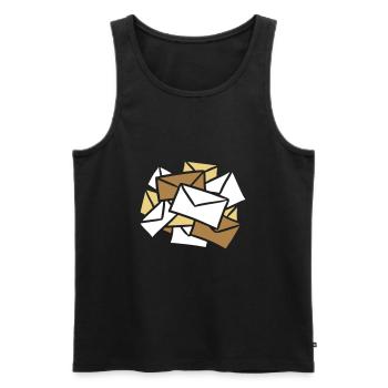Nachrichten Briefe News Letters Post mail - Männer Premium Bio Tank Top - Schwarz - Vorne - AI Model Male 178 light (178cm)