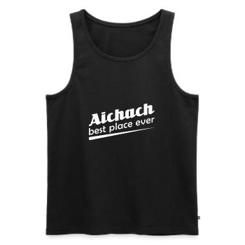 Aichach - Stadt best place ever - Männer Premium Bio Tank Top - Schwarz - Vorne - Michal (187cm)
