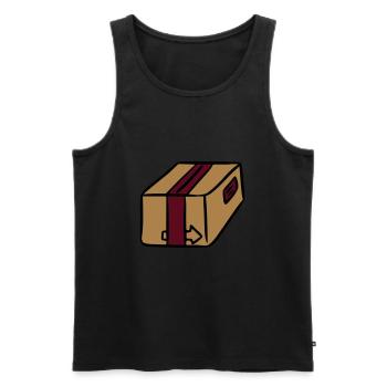 Package Delivery Shipment Delivery Parcel Messenger Post - Men's Premium Organic Tank Top - black - Front - AI Model Male 178 light (178cm)