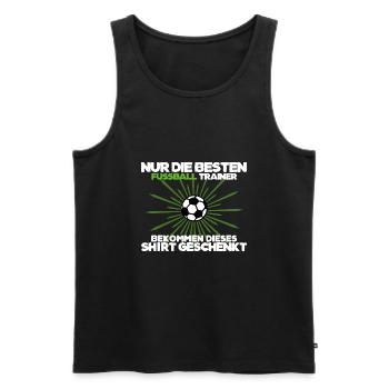 Fußball Fußballtrainer Coach Spruch Spieler - Männer Premium Bio Tank Top - Schwarz - Vorne - Michal (187cm)
