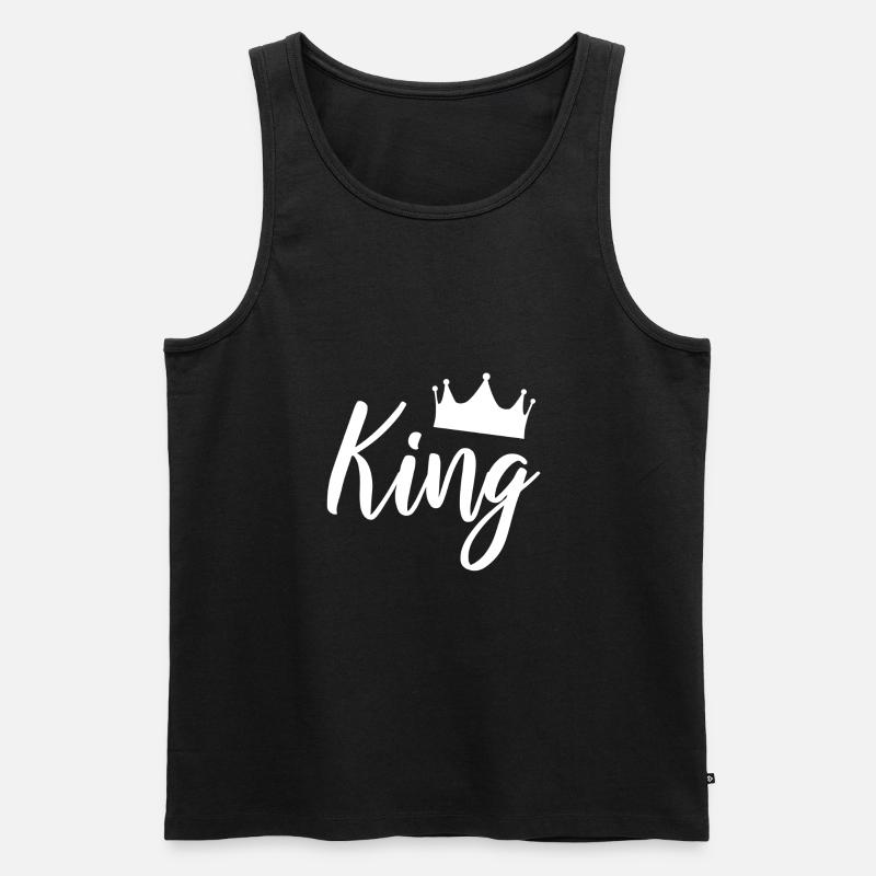 King - Männer Premium Bio Tank Top - Schwarz