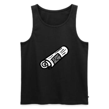 Zeitungsausträger Zeitung newspaper - Männer Premium Bio Tank Top - Schwarz - Vorne - AI Model Male 178 light (178cm)