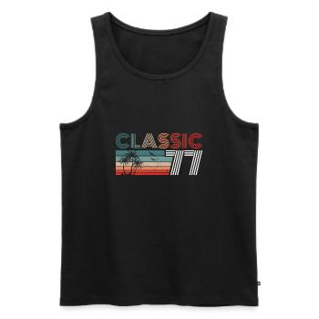 45 Year Old Birthday 2022 Classic 1977 45 Birthday - Männer Premium Bio Tank Top - Schwarz - Vorne - Michal (187cm)