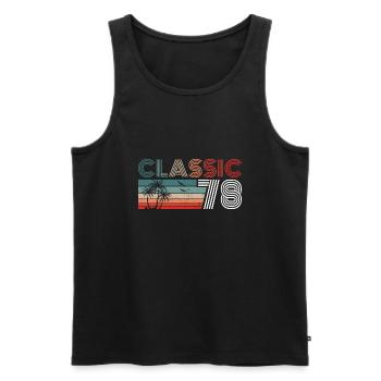 44 Year Old Birthday 2022 Classic 1978 44 Birthday - Männer Premium Bio Tank Top - Schwarz - Vorne - AI Model Male 178 light (178cm)