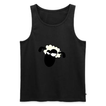 sheep sheep lamb lamb animal animals6 - Men's Premium Organic Tank Top - black - Front - AI Model Male 178 light (178cm)