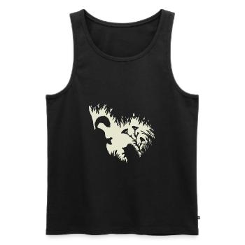 Forest Animals Squirrel Hedgehog Fairycore Nature - Men's Premium Organic Tank Top - black - Front - Michal (187cm)