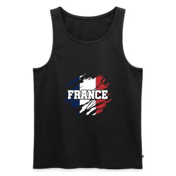 France - Débardeur bio Premium Homme - noir - Devant - Michal (187cm)