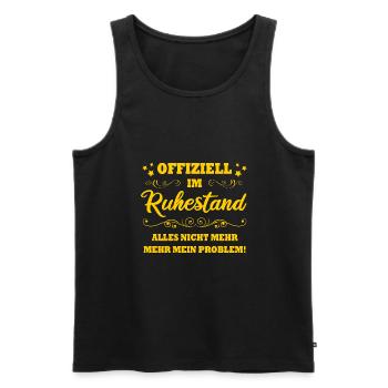 Retirement all no longer my problem Pension - Men's Premium Organic Tank Top - black - Front - AI Model Male 178 light (178cm)