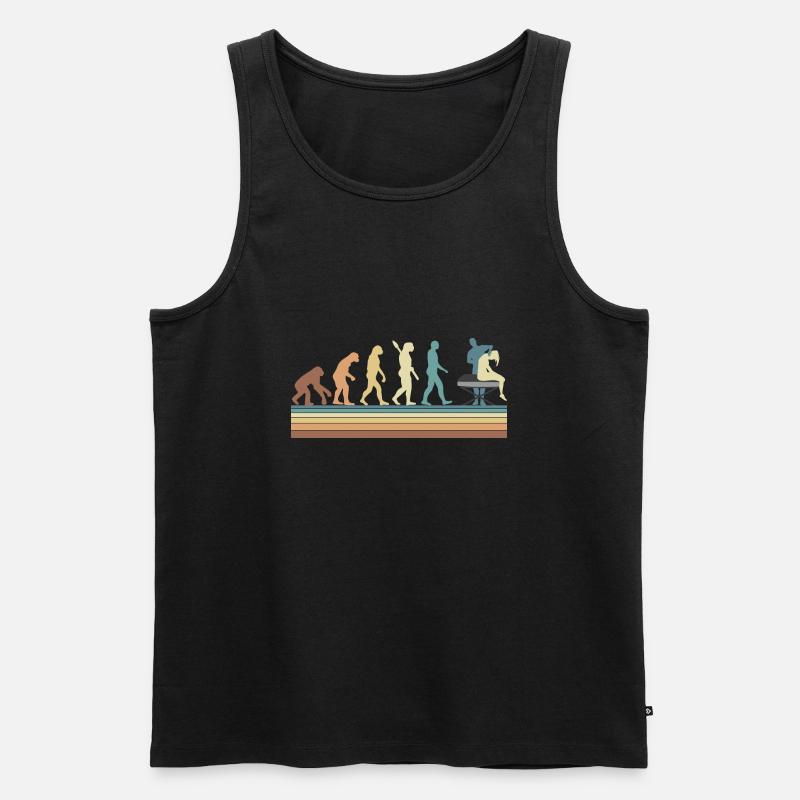 Evolution Physiotherapy Chiropractic - Men's Premium Organic Tank Top - black