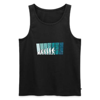 Fishing Evolution Dad Fisherman for Father's Day - Männer Premium Bio Tank Top - Schwarz - Vorne - AI Model Male 178 light (178cm)
