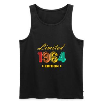 Edition Limitée 1964 Vintage Homme Geschnenkidee - Débardeur bio Premium Homme - noir - Devant - AI Model Male 178 light (178cm)
