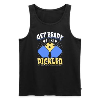 Pickleball Player Pickleball Paddle Pickleball - Männer Premium Bio Tank Top - Schwarz - Vorne - AI Model Male 178 light (178cm)