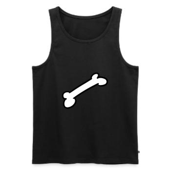 Os chien idée cadeau Amour de chien - Débardeur bio Premium Homme - noir - Devant - AI Model Male 178 light (178cm)