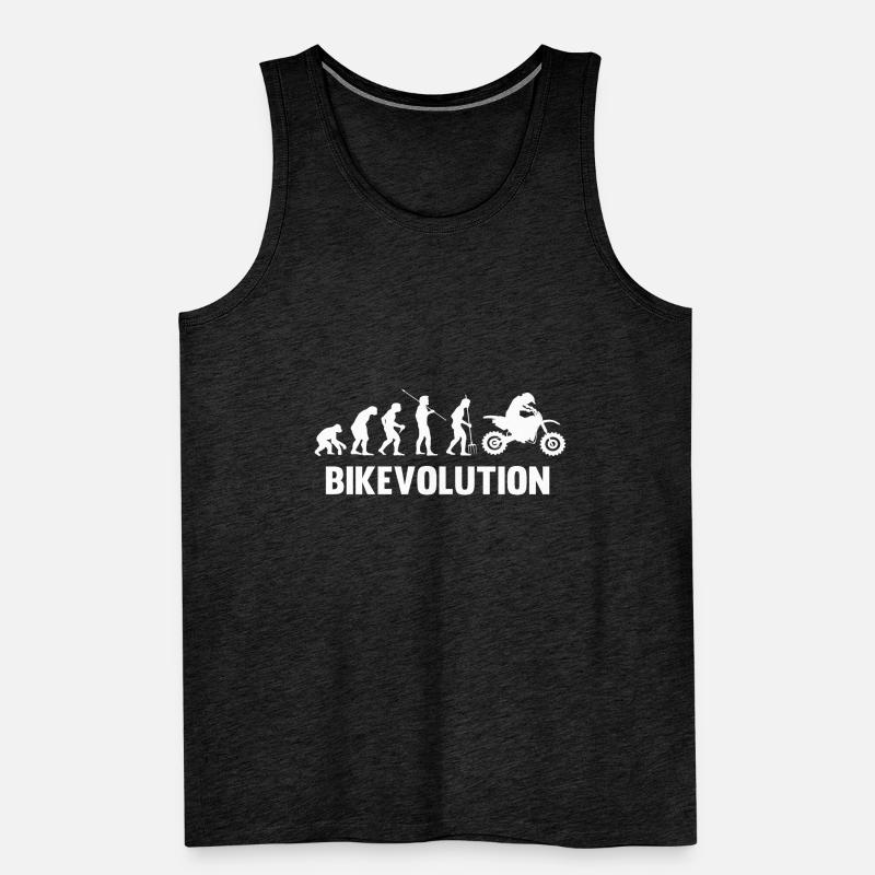 Motorcycle Evolution Vintage Shadow Biker Männer Premium Bio Tank Top