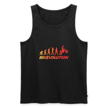 Motorcycle Evolution Vintage Shadow Biker - Männer Premium Bio Tank Top - Schwarz - Vorne - AI Model Male 178 light (178cm)