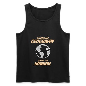 GEOGRAPHY: You're Nowhere - Männer Premium Bio Tank Top - Schwarz - Vorne - AI Model Male 178 light (178cm)